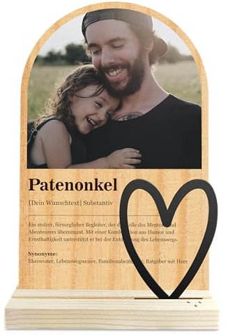 Geschenke für Patenonkel - Definition wie im Duden Holzbild - Patenonkel Geschenke, Patenonkel Geburtstagsgeschenk, Gemälde, Bester Patenonkel, Geburtstagsgeschenk für Patenonkel, Patenonkel Geschenk