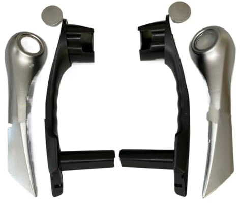Autoaußengriff Türgriff Für Megane 2 2003-2009 Tür Pull Griff Set Rechts & Links Schwarz-Chrom-Beige 7701475316-7701475317 Auto-Außentürgriff(Chrome Left+Right)