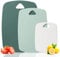 Rouceyxin Chopping Board Set, BPA Free Plastic Cutting Board, Dishwasher Safe Cutting Board, Chopping Boards for Kitchens Easy Hanging Set of 3 (Green)
