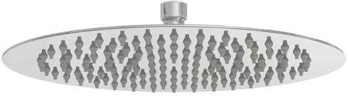 vidaXL Pomme de douche pluie acier inoxydable 304 25 cm ronde, pommeau de douche à effet pluie, pommeau de bain, pièce de douche