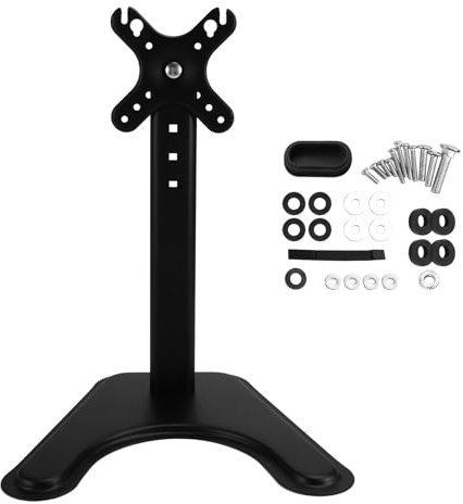 Gosera Adjustable Monitor Stand for 14-32 Inch Screens Desk Mount with Large Base Height Adjustable Monitor Arm