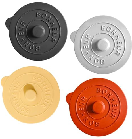 4Pcs Silicone Lids Anti Dust Mug Covers Reusable Drink Glass Cup Teacup Lid for Home, Outdoors, Mug, Coffee, Wine Glass