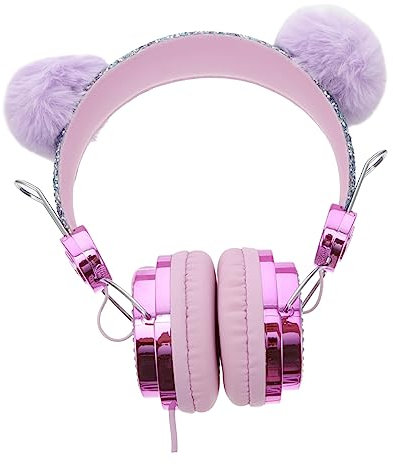NUOBESTY cuffie auricolari auricolari per gaming headset auricolari telefono gaming headphones sull'auricolare cuffia per con microfono addominali Violet