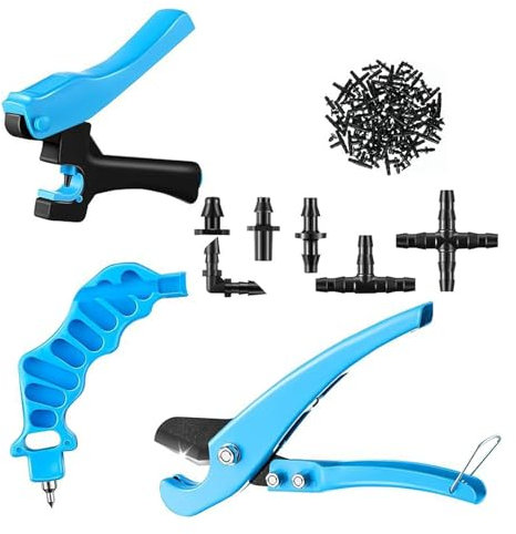 Limtula Perforadora de tubos 2 en 1 y 115 tapones de riego, accesorios de perforación de tubos