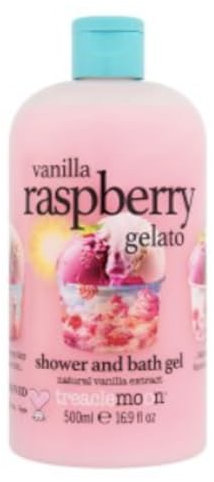 Treacle Moon Vanilla Raspberry Gelato Shower & Bath Gel 500ml | Sweet & Fruity Fragrance | Vegan | For All Skin Types