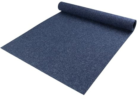 Nadelfilz REWIND 900 FLAT - Blau - 2,00m x 0,50m | robuste Auslegware Bodenbelag | trittschalldämmend | antistatisch | BFL-S1 | stuhlrollengeeignet | für Büro Messe Hotel Praxis Fußbodenheizung