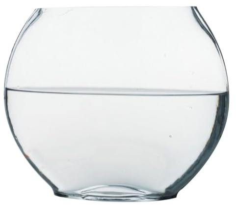 NUOBESTY Transparentes Betta Aquarium Oval Durchsichtiges Goldfischbecken aus Glas Tisch Aquarium für Haushalt und Büro Glatte Oberfläche Dekoratives Heim Aquarium