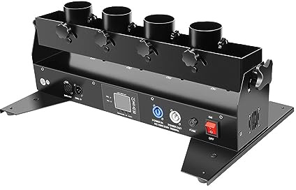 Konfettimaschinen, 4 Schuss elektrische Konfettimaschine DMX-Steuerung Party Konfettikanone Maschine for Hochzeit Konfetti Shooter Bühneneffekt