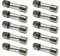 K24 - 10 x 5A Glassicherung 5x20mm Flink, Glasrohr mit vernickelter Kappe, Durchsteckmontage, klar