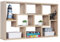 RICOO Wandregal 85x48x16 cm Bücherregal WM050-ES Sonoma Eiche Holz kleines Hängeregal Schweberegal