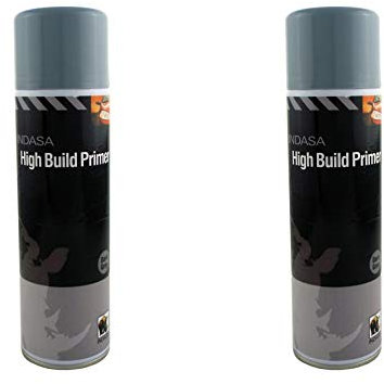 INDASA 2 x Dark Grey High Build Acrylic Based Primer 500ml Aerosol - Excellent Adhesion