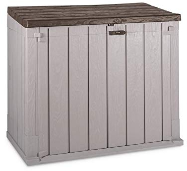 Toomax Stora Way Boîte à Outils d'extérieur en polypropylène recyclé avec Effet Bois (842L, Gris Taupe/Marron)