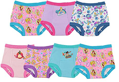 Disney Girls' Princess Pants Multipack Baby and Toddler Potty Training Underwear, Printraining7pk, 2 Years