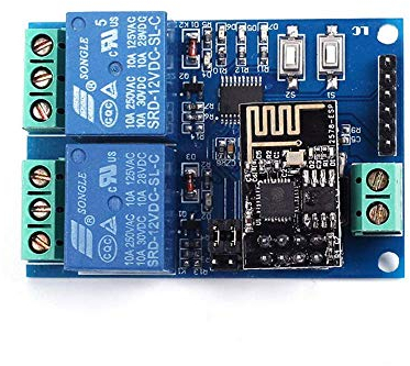 DollaTek WIFI Relaismodul ESP8266 IOT APP Controller 2-Kanal für Smart Home 12V