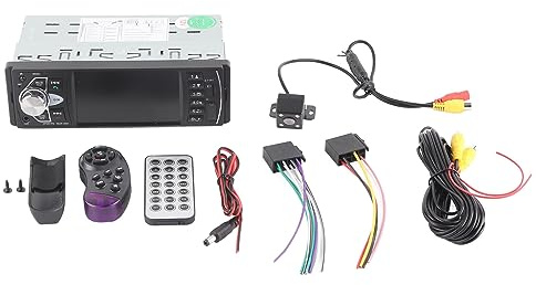 Autoradio mit Bluetooth Freisprecheinrichtung und 4,1 TFT Touchscreen, USB/AUX/SD-Kartenanschluss, Rückfahrkamera Eingang, Lenkradsteuerung für Unterwegs, Stadtverkehr, Langstreckenfahrten