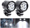 2PCS Fari Moto Supplementari,6 LEDs Faretti LED Moto Luci Anteriori Faro Luci Supplementari Lavorare Lucis Spot Faretto per 12-24V Veicolo Motos Bici Auto Barca