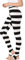 Allegra K Leggings Étriers À Bande Élastique de Noël pour Femme Noir Blanc L
