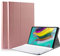 QYiiD Funda con Teclado para Galaxy Tab A 8.0 2019 SM-T290 / SM-T295, Funda de Cuero Ultra Delgada con QWERTY Teclado Bluetooth Inalámbrico para Tab A 8.0 Pulgadas 2019 SM-T290/T295, Oro Rosa