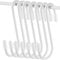 Hotop 36 Pieces S Hooks for Hanging Heavy Duty S Shaped Hook Rack Metal Non Slip Hanger for Christmas Tree Stocking Kitchen Pot Closet Wire Bathroom Bedroom Pan Bag Plant(3.15 Inch,White)