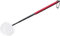 boxtech Fish Shrimp Skimming Net Feinmaschiges, erweiterbares Fischernetz mit Edelstahlgriff für Aquarium Pond Creek (Rot, Runden)