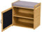 BAKAJI Banco Zapatero para Entrada de casa con 2 estantes para Zapatos, Cierre de Puerta, Estructura de Madera, Banco con cojín Acolchado de Tela, Mueble Multiusos, tamaño 50 x 33 x 44 cm