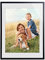 KHG Bilderrahmen lackiert mit stabilem Glas und Passepartout, MDF Ideal für Portraits, Urkunden, Poster, Puzzles & Collagen, 50x70 cm Schwarz