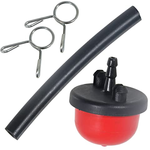 Spares2go Primer Bulb Pipe & Clips compatible with Mountfield RS100 RV100 HP414 SP164 SP414 HP164 Lawnmower