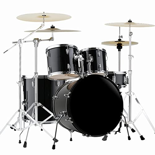 HDYNUZ Schlagzeug-Set für Erwachsene, 5 Trommeln, 4 Becken, komplettes Schlagzeug-Set, professionelles Percussion-Set für Bühnenauftritte von Anfängern
