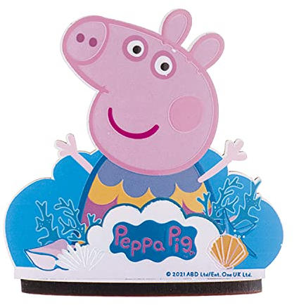 Dekora - Cake Topper Kuchendekoration | Peppa Wutz Tortendeko - Abmessungen 12 x 12,5 cm, Rose