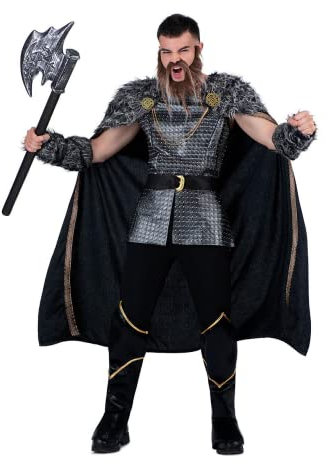 MY OTHER ME FUN COMPANY, S.L. Disfraz Jefe Vikingo M (Túnica, Capa, cubrebotas y Manguitos)