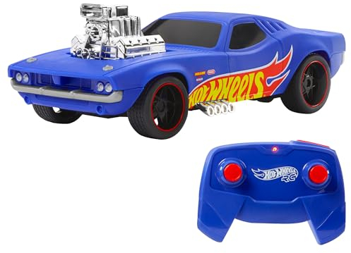 Hot Wheels Coche Teledirigido Rodger Dodger, radiocontrol Auto de Juguete teledirigido con Mando Escala 1:16, +4 años, HTP54