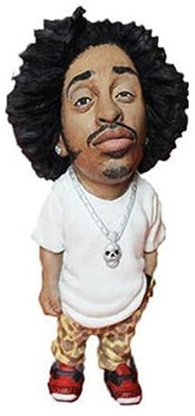 Doyomtoy Rap Star Cool Hip Hop Legends Resin Ornaments, Car or Desktop Statues,for Cake Topper, Living Room, Office, Guy Doll Rapper 2Pac, Shakur, Pac, Snoop.………