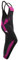 strongAnt Latzhose Damen Powerstretch Arbeitshose für Frauen mit Kniepolstertaschen - Schwarz-Pink, Größe 36