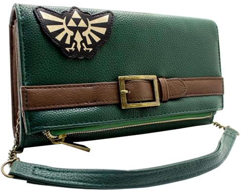 Zelda A Link to The Past Original Link Tunic Outfit Purse Clutch Coin Pocket & Card Holder, Green