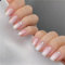 Künstliche Fingernägel mit Glitzer, kurzer Sarg, zum Aufdrücken, French Tips, Nagelkunst, Dekoration für Frauen und Mädchen, Maniküre, 24 Stück