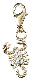 Depesche 11785-070 Charms Express yourself - Anhänger für Halsketten und Armband, Skorpion, vergoldet, als kleines Geschenk
