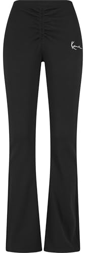 Karl Kani Damen KW241-036-1 Small Signature Rib Gathering Flared Leggings Black, XS