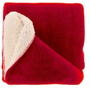HomeRelax&Style Kuscheldecke 130x180cm » Couchdecke Teddy-Stoff » Wohndecke Tommie mit Wendeoptik Farbe Rot
