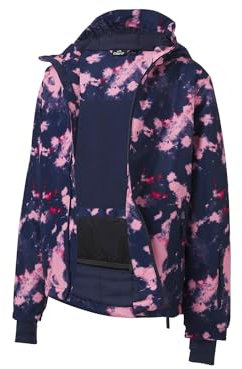 Crivit Kinder & Jugendliche Ski Jacke Skijacke Girls wasserabweisendes Obermaterial (DE/NL/SE/PL, Numerisch, 134, 164, Regular, Blau-Rosé (134/140))