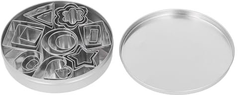 Ensemble de 24 Petits Emporte-pièces en Acier Inoxydable, Mini Emporte-pièce en Métal pour Fondant, Moules en Métal de Forme Géométrique pour Découper les Pâtisseries, la Pâte, la Croûte à Tarte, les