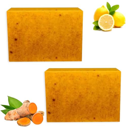 Thoquene 2 Bars Kojic Acid Soap Original, Turmeric Brightening Soap