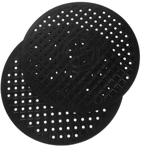 PRETYZOOM 2Piezas Alfombrilla de Fregadero de Goma Protector para Fregadero de Cocina Alfombrilla Drenante Redonda Resistente y de Limpiar para Platos y Cristalería