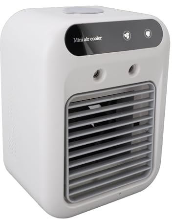 Climatiseur Portable, Refroidissement Efficace Professionnel à 3 Vitesses, Refroidisseur D'air par évaporation Longue Durée, Réservoir D'eau de 500 Ml, Petit Refroidisseur D'air