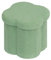 Bonlife Green Ottoman Storage Box,Teddy Storage Seat Box,Folding Small Footstool For Living Room,Kid's Toy Chest Box,Flower Shape,38x38x38cm