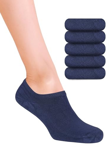 Fiera Besa Füßlinge für Damen und Herren 5 Paar - Rutschfeste und unsichtbare Sneakersocken