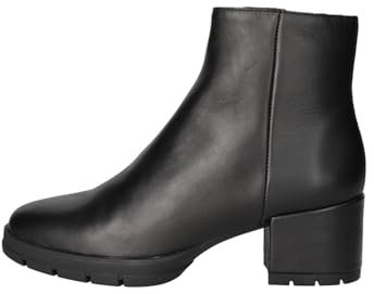 Unisa TRONCHETTO DONNA NERO PELLE JAYDI FONDO GOMMA TACCO 5,5 CM PLATÒ GOMMA 1,5CM