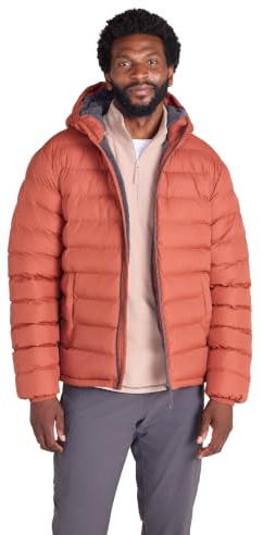 Mountain Warehouse Seasons Mens Puffer Padded Jacket | Water Resistant Fur-Lined Rain Coat with Hood, Lightweight & Fleece-Lined Insulated for Warmth & Comfort, for Everyday Wear