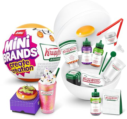 Mini Brands Create Krispy Kreme Serie 1 Kapsel von ZURU – Minis zum Sammeln, Blindverpackung, DIY, Basteln, Harz zum Spielen, Neuheit, Lebensmittelnachbildungen