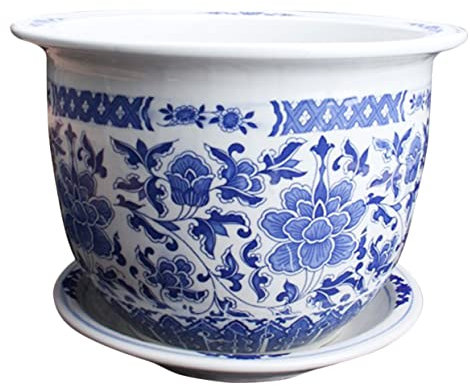 Yardwe Macetas para El Hogar Macetas para Orquídeas De Interior Azules Y Blancas para Orquídeas Pequeñas para Jardín