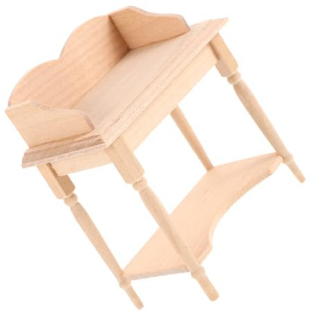 DIKACA Modernes Design 1/12 Miniatur Puppenhaus Schreibtisch Handwerkskunst Holzmöbel Für Puppen